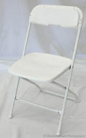 white vinyl chair