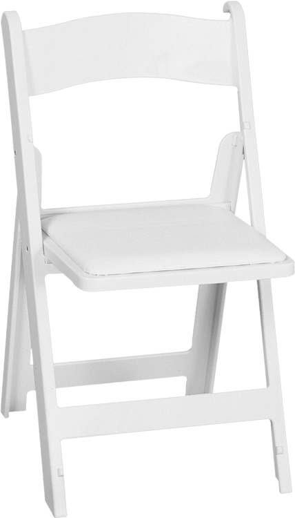 White Resin Padded Chair