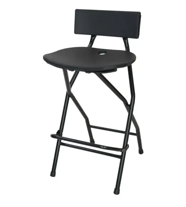 Black Folding Barstool