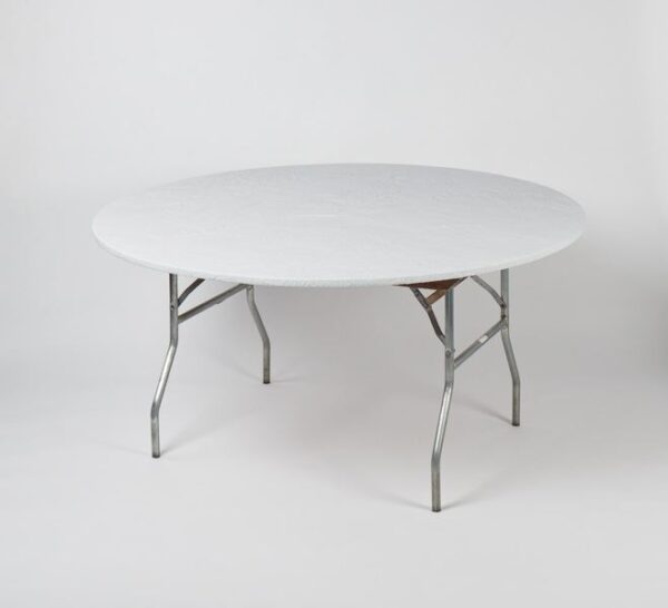 a white table with legs
