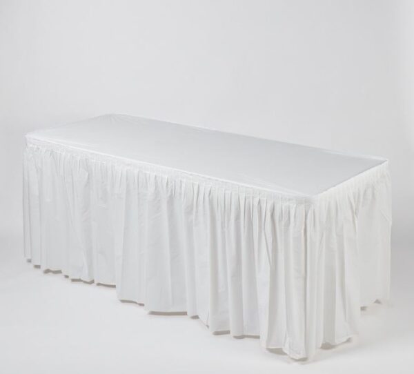 8' - Vinyl Table Skirts With Velcro-Like Fasteners