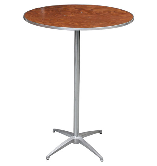 Round Wood Top Cocktail Table