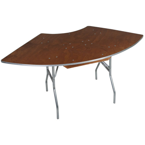 6' Wood Table Top Serpentine Table