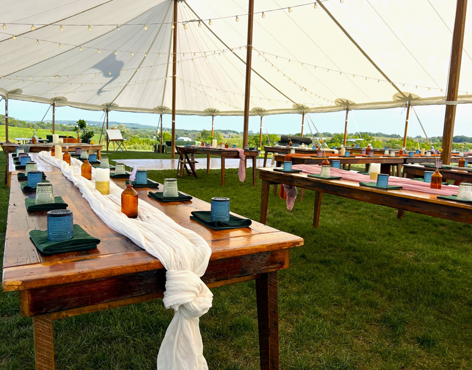 Tent Arranged for Wedding