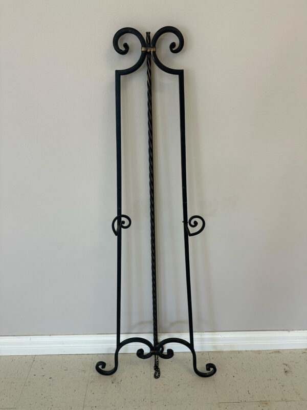 Antique Black Metal Easle