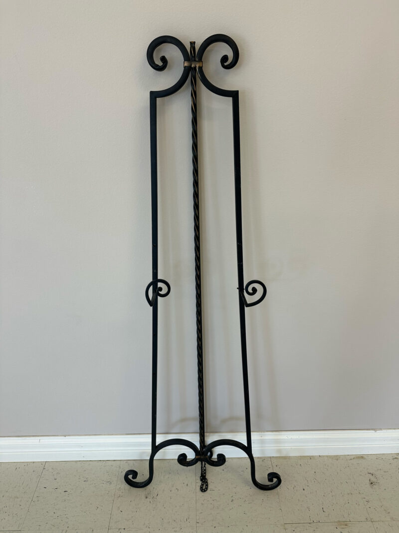 Antique Black Metal Easle