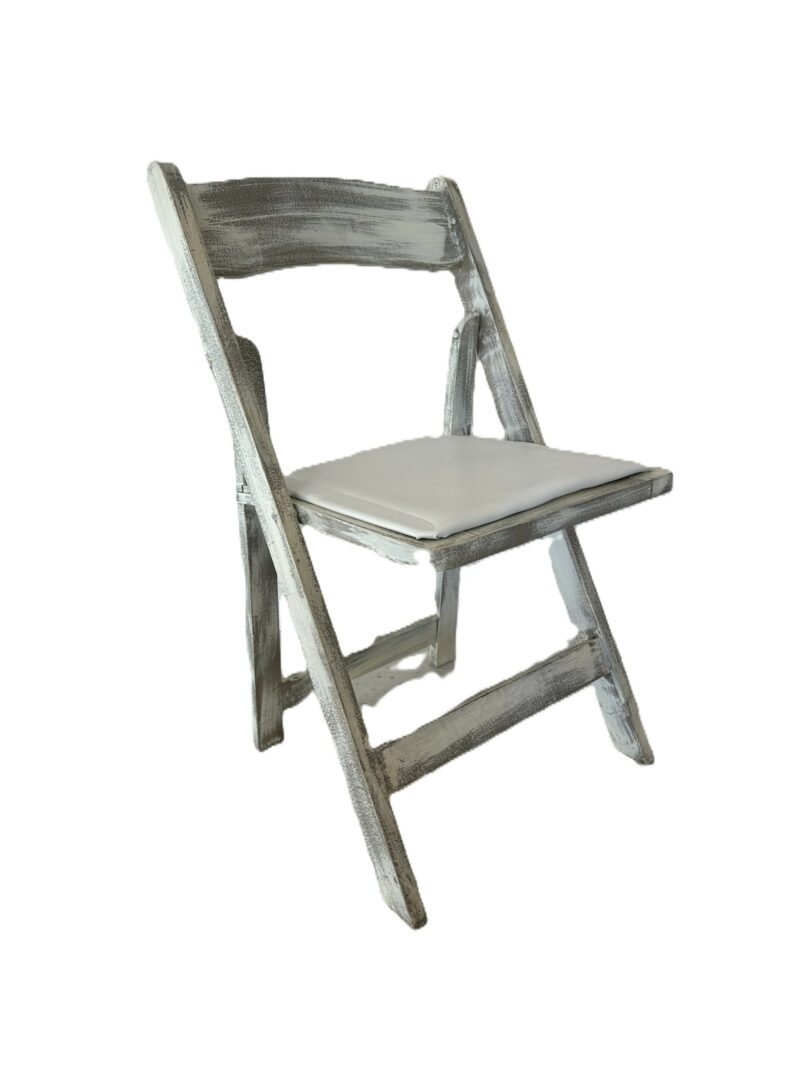 Rustic Wood Padded Chair