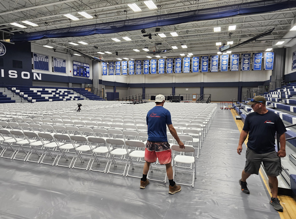 Chairs Arranged in Stadium