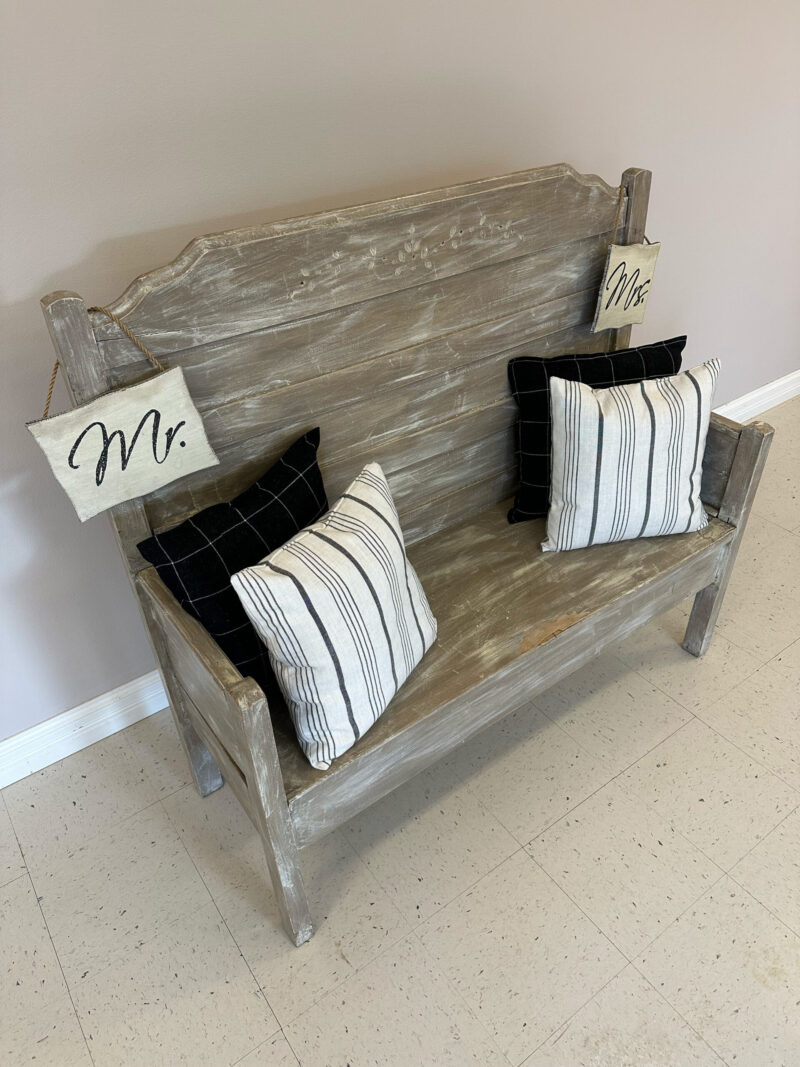 Antique Mr. & Mrs. Bench - Image 2