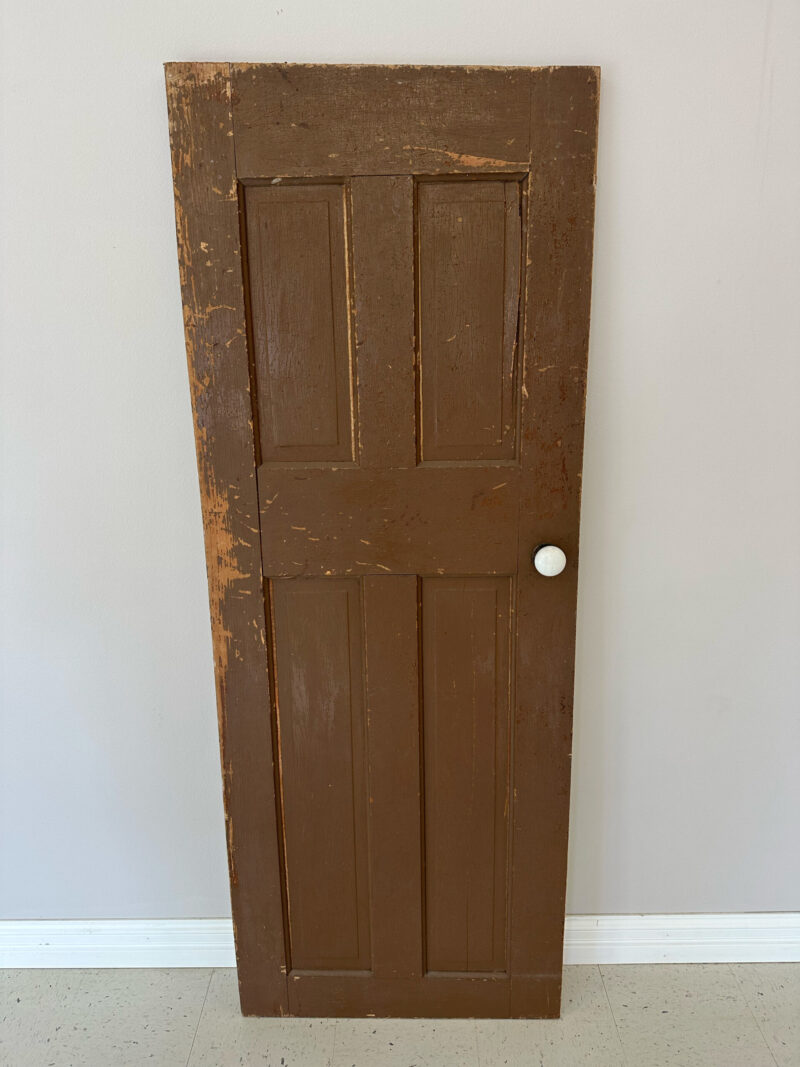 Antique White And Brown Wood Door - Image 2