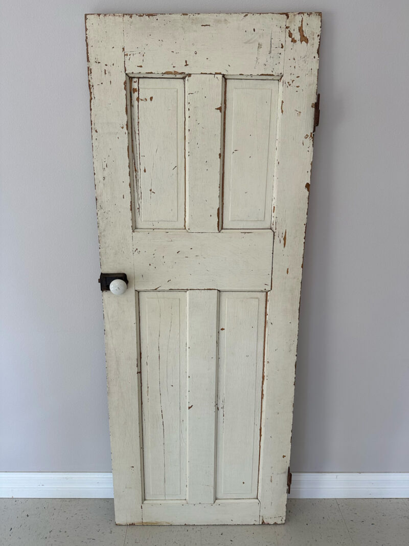 Antique White And Brown Wood Door
