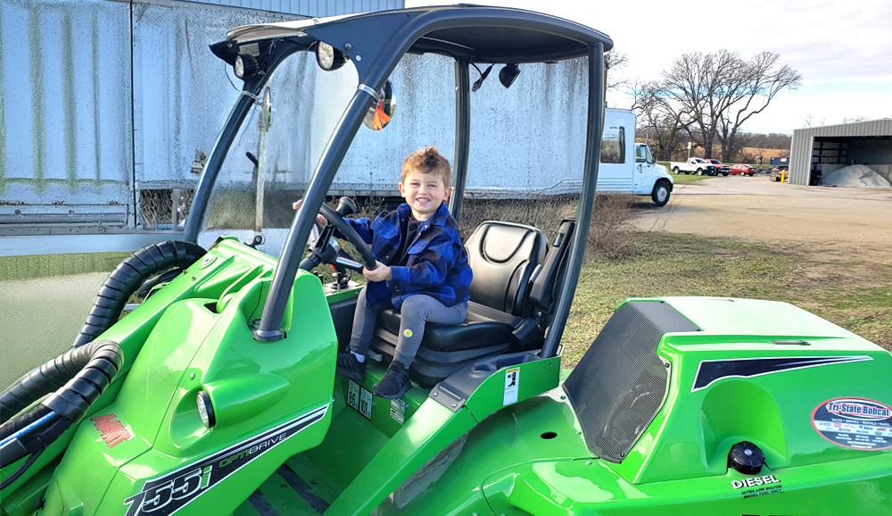 Liitle Boy Driving the Vechicle
