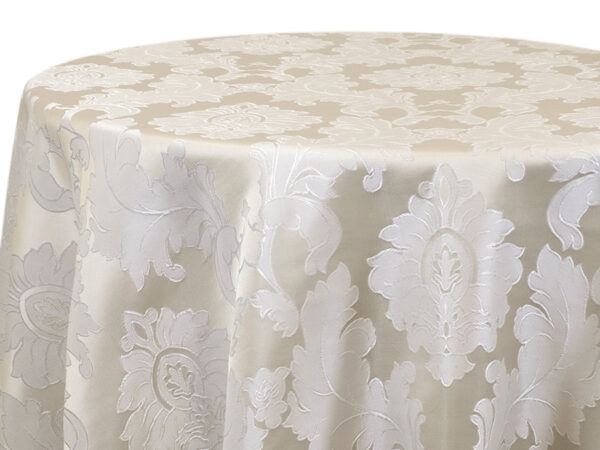 Ivory Damask Square Tablecloths (ak101)