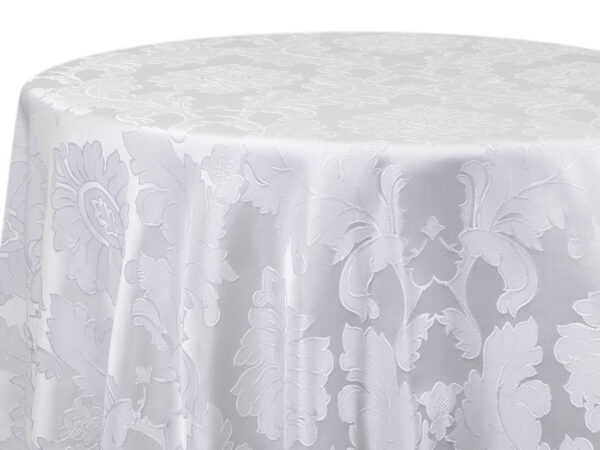 White Damask Banquet Tablecloths (ak135)