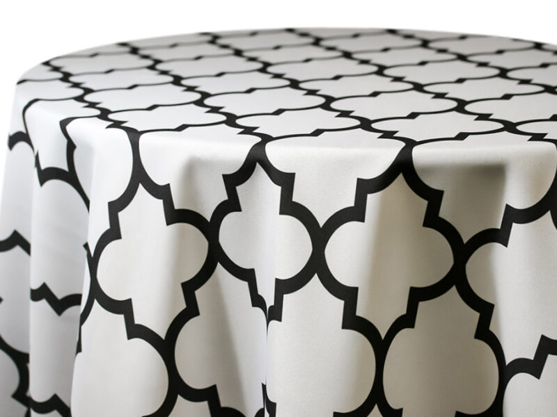 White Standard Prints Round Tablecloths (524)