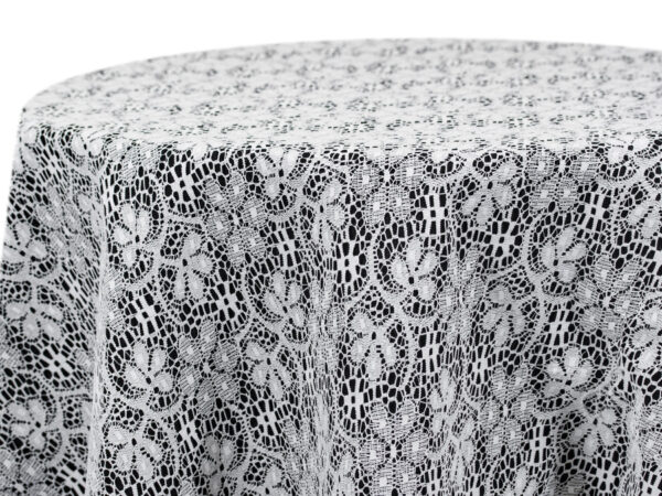 White Clove Lace Round Tablecloths (339)