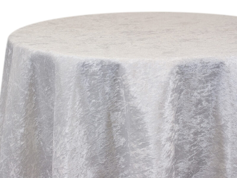 White Velour Crushed Banquet Tablecloths (035)