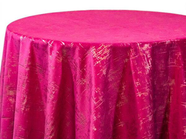 Fuchsia Etched Velvet Banquet Tablecloths (et149)