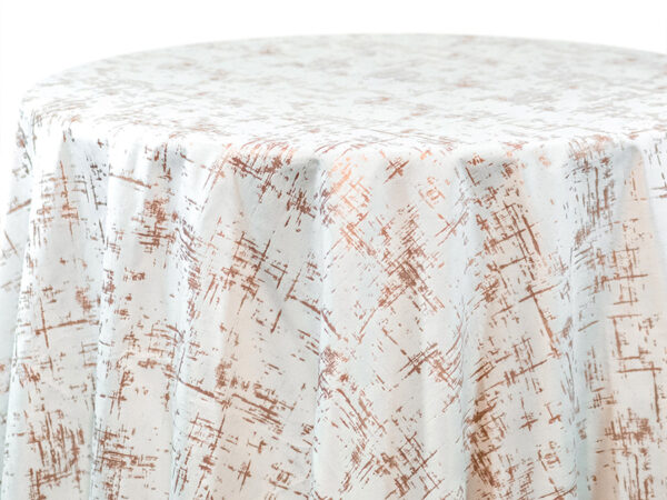 White Etched Velvet Square Tablecloths (et135)