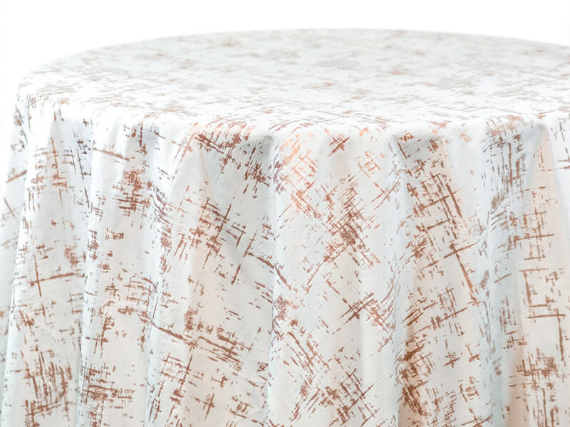 White Etched Velvet Square Tablecloths (et135)