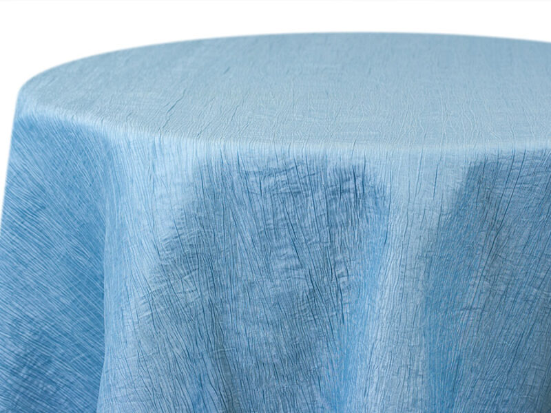 Light Blue Krinkle Round Tablecloths (953)