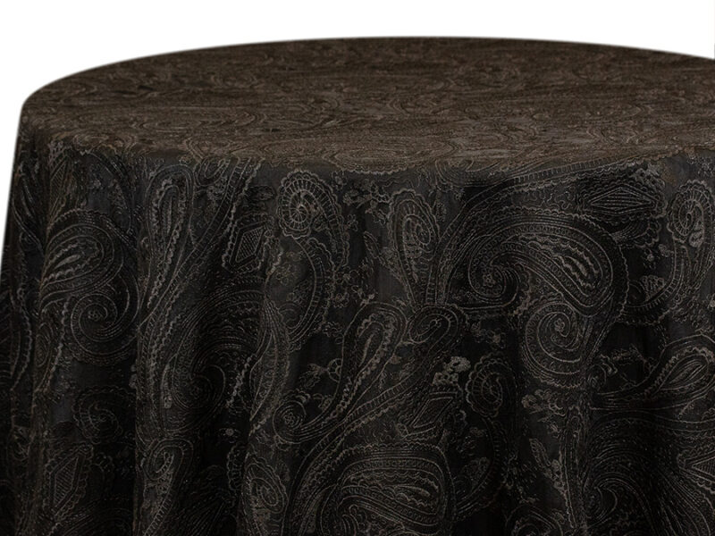 Black Paisley Lace Square Tablecloths (743)