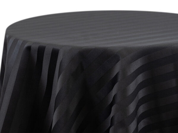 Black Satin Stripe Banquet Tablecloths (667)