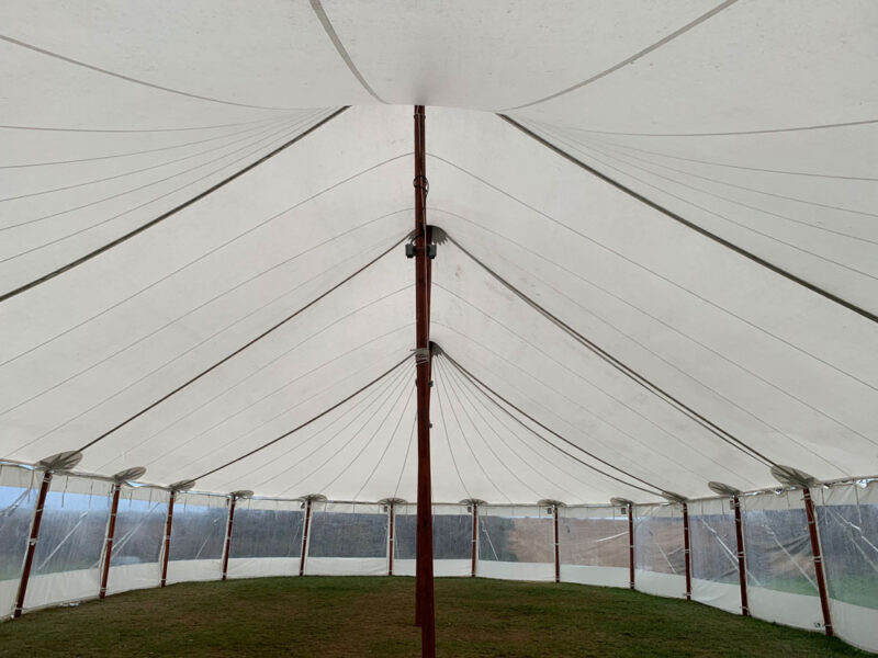 White Closed Tent